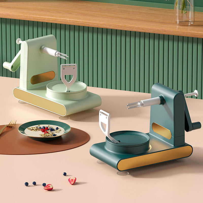 Seeedollar Hand-Cranked Multifunctional Peeler & Slicer – 3-in-1 Kitchen Tool with Fruit Corer