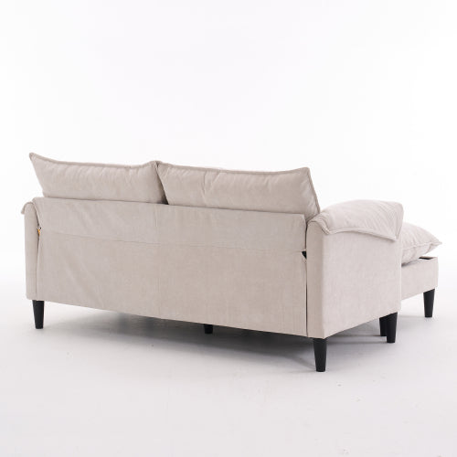 Convertible Combination Sofa Sofa Ushaped Sofa with Footstools with Storage Gray Sofa for Living Room, Living Room Bedroom Office Small Space 2 Seater Combination Sofa