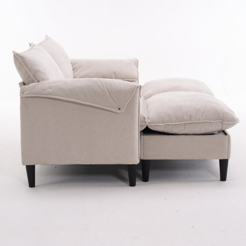 Convertible Combination Sofa Sofa Ushaped Sofa with Footstools with Storage Gray Sofa for Living Room, Living Room Bedroom Office Small Space 2 Seater Combination Sofa