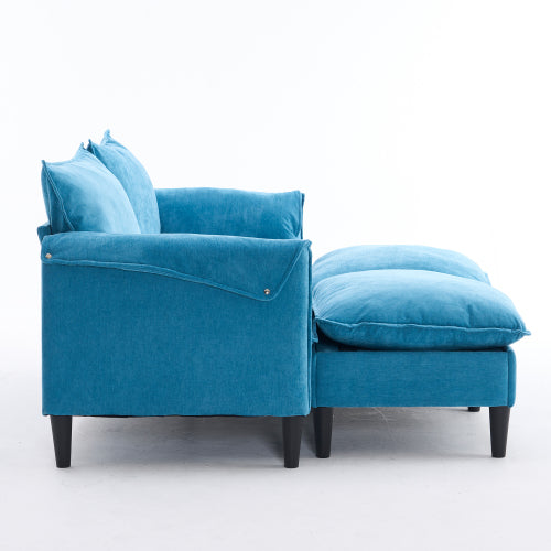 Convertible Combination Sofa Sofa Ushaped Sofa with Footstools with Storage Gray Sofa for Living Room, Living Room Bedroom Office Small Space 2 Seater Combination Sofa