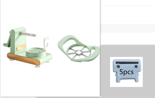 Hand-Cranked Multifunctional Peeler & Slicer – 3-in-1 Kitchen Tool with Fruit Corer