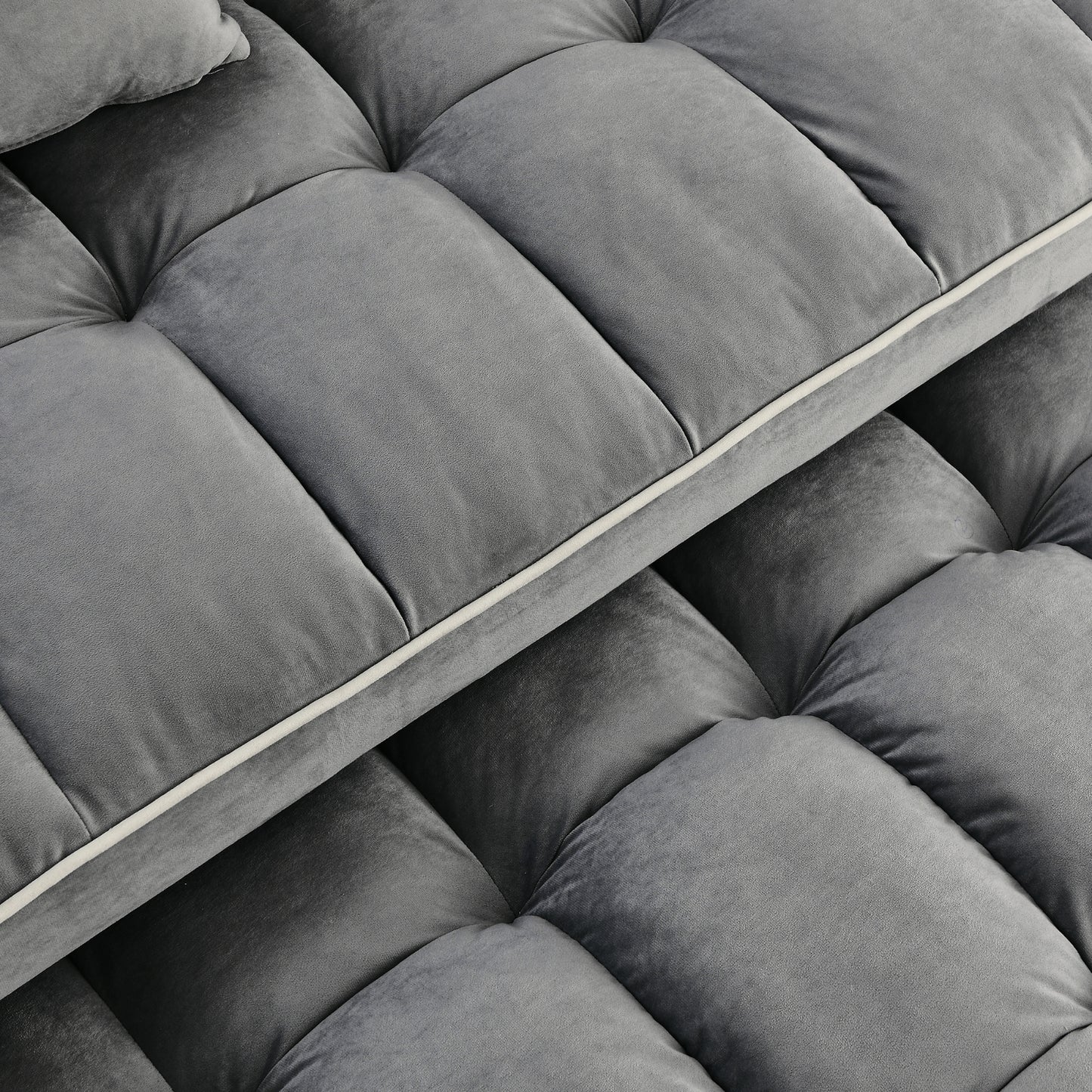 55.51 Inch Versatile Foldable Sofa Bed in 3 Lengths, Modern Sofa Sofa Sofa Velvet Pull-Out Bed, Adju