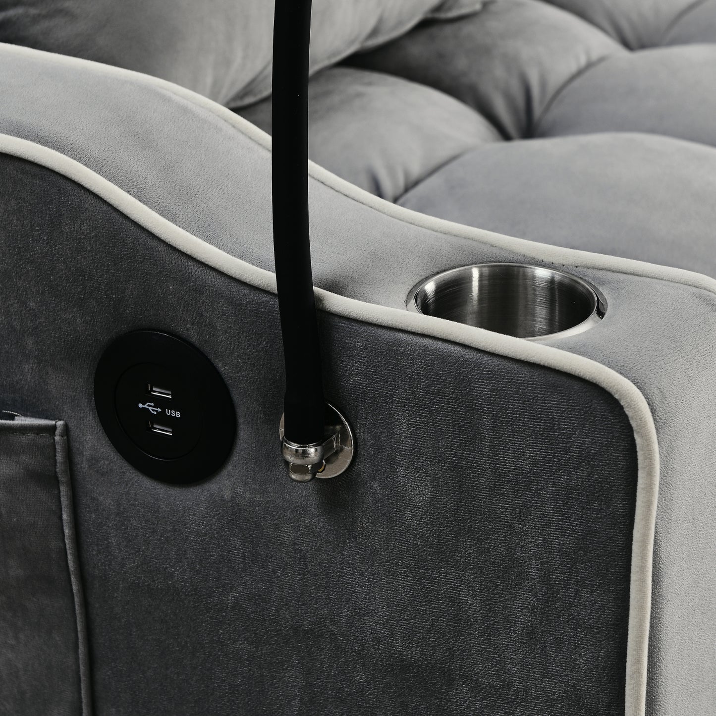 55.51 Inch Versatile Foldable Sofa Bed in 3 Lengths, Modern Sofa Sofa Sofa Velvet Pull-Out Bed, Adju