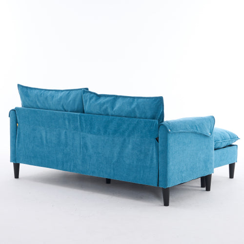 Convertible Combination Sofa Sofa Ushaped Sofa with Footstools with Storage Gray Sofa for Living Room, Living Room Bedroom Office Small Space 2 Seater Combination Sofa