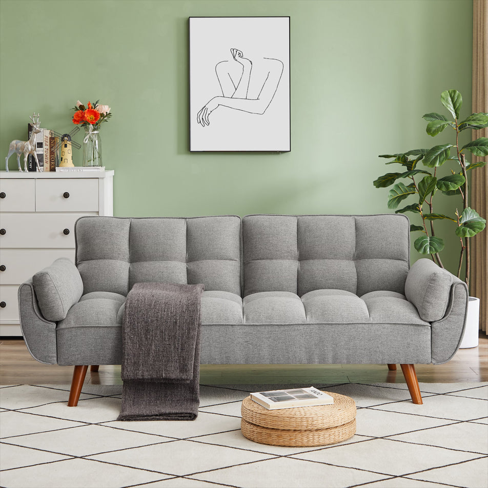 Gray Linen Sofa – Durable & Stylish