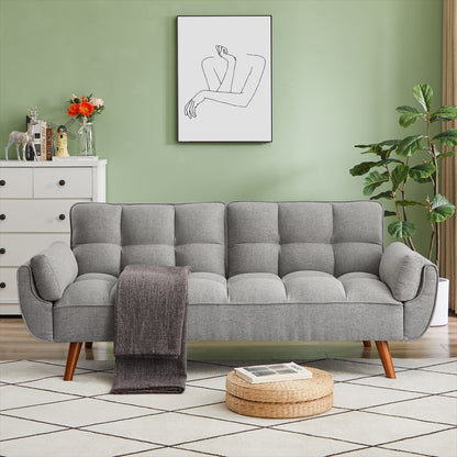 Gray Linen Sofa – Durable & Stylish