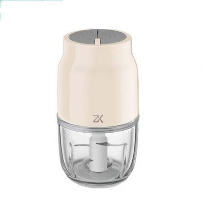 Electric Garlic Grinder Household Meat Grinder Wireless Mini Garlic Grinder Minced Vegetables Minced Stuffing Minced Meat Mixing Cooking Machine