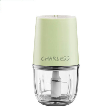 Electric Garlic Grinder Household Meat Grinder Wireless Mini Garlic Grinder Minced Vegetables Minced Stuffing Minced Meat Mixing Cooking Machine