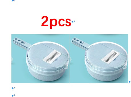 Two white mesh strainers with handles on a light blue background, labeled '2pcs' in red text.