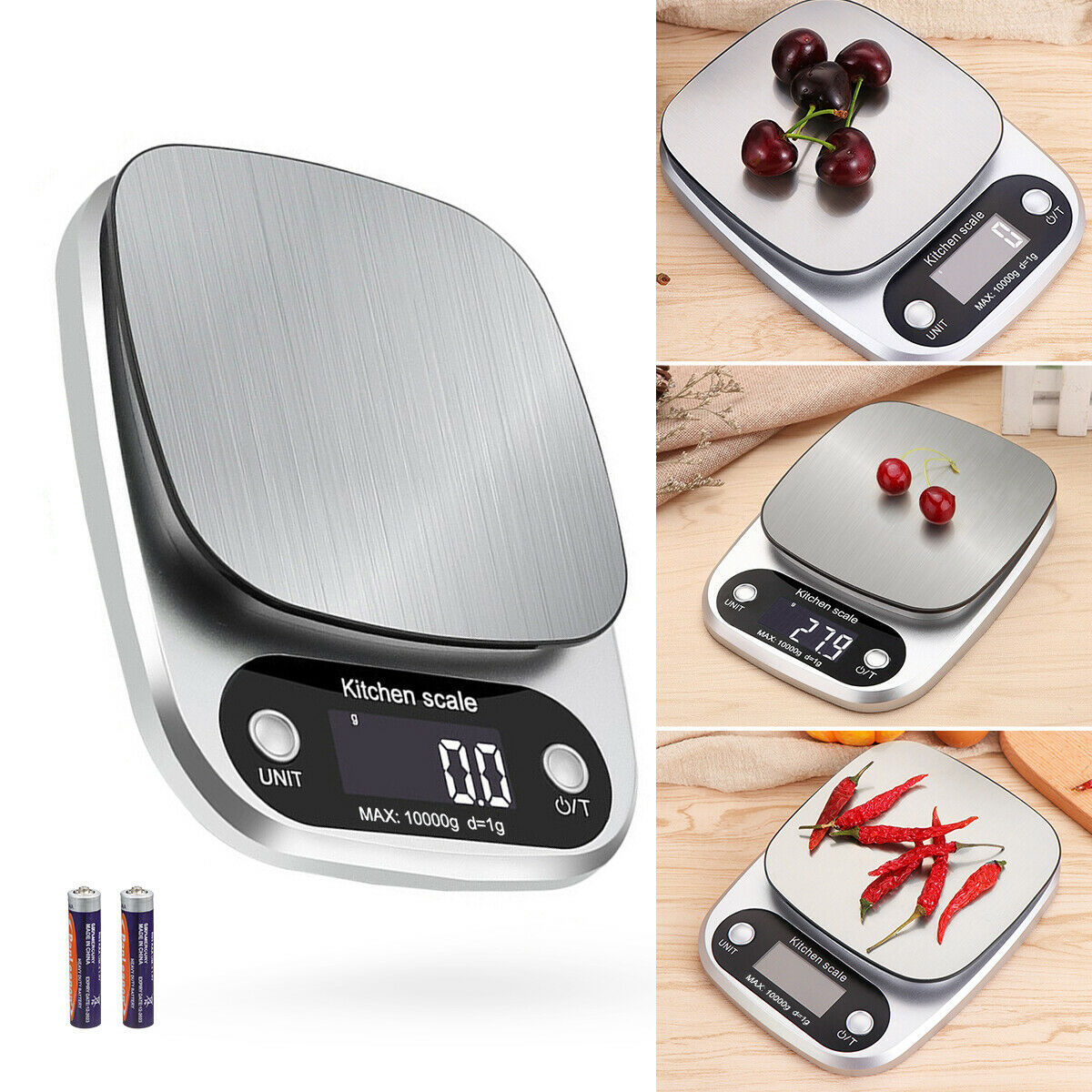 Sweedollar Digital Kitchen Food Diet Scale – Multifunction 22lbs Stainless Steel