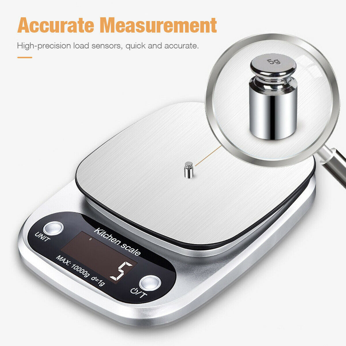 Sweedollar Digital Kitchen Food Diet Scale – Multifunction 22lbs Stainless Steel