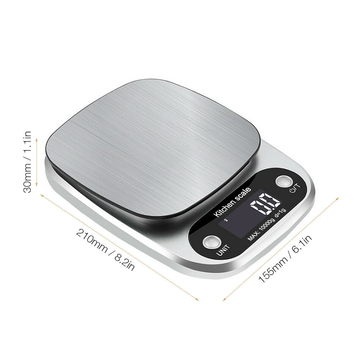 Sweedollar Digital Kitchen Food Diet Scale – Multifunction 22lbs Stainless Steel