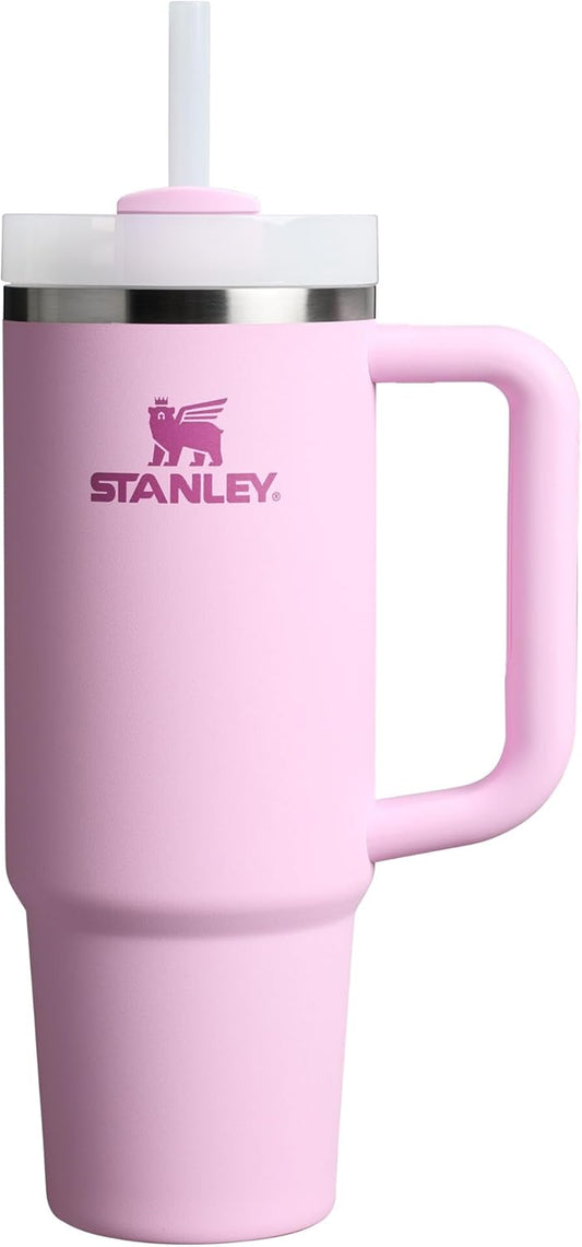 Quencher H2.0 Tumbler with Handle and Straw 30 Oz | Flowstate 3-Position Lid | Cup Holder Compatible for Travel | Insulated Stainless Steel Cup | Bpa-Free | Cherry Blossom