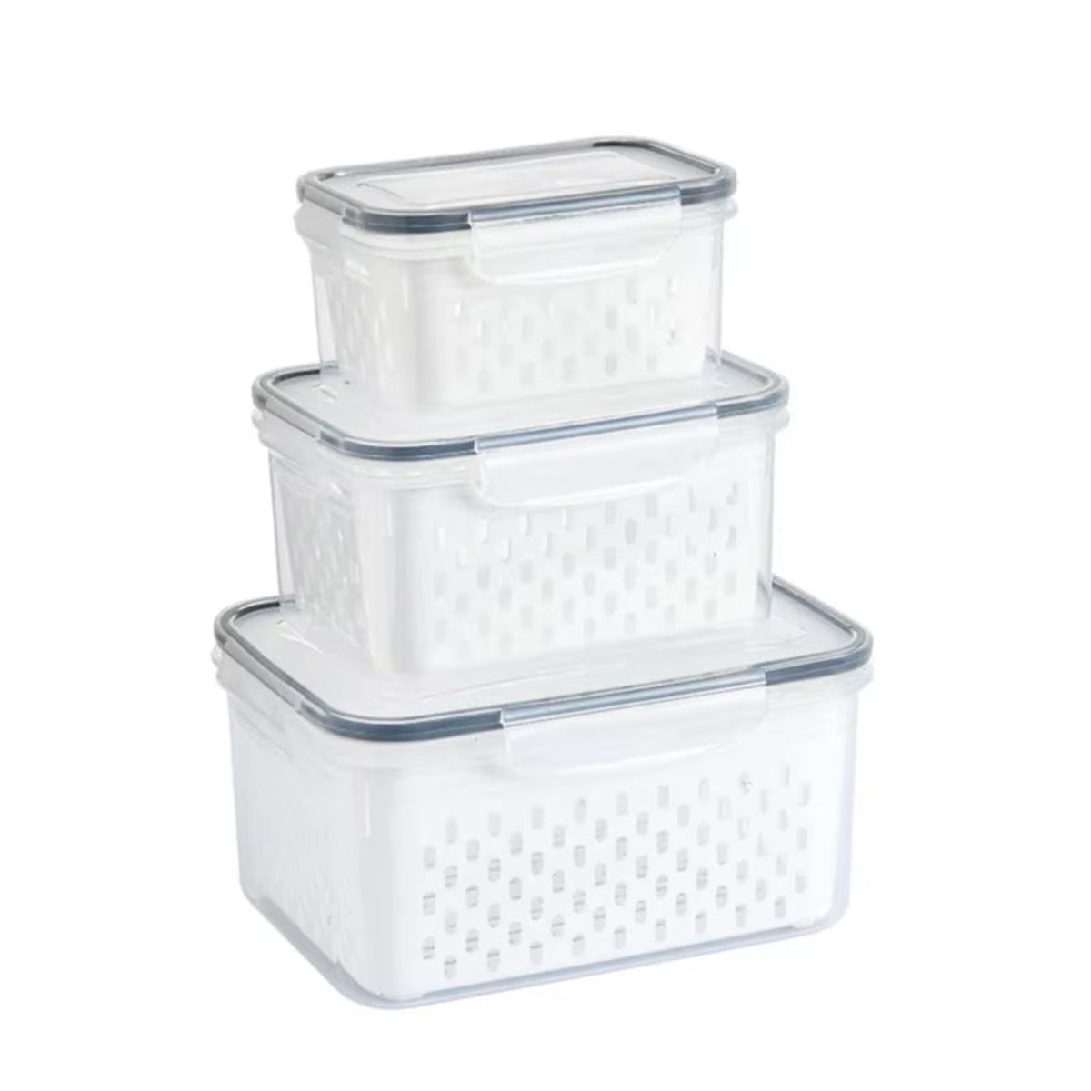 Sweedollar 3-Pack Fridge Storage Containers – Keep Your Produce Crisp, Clean, and Organized