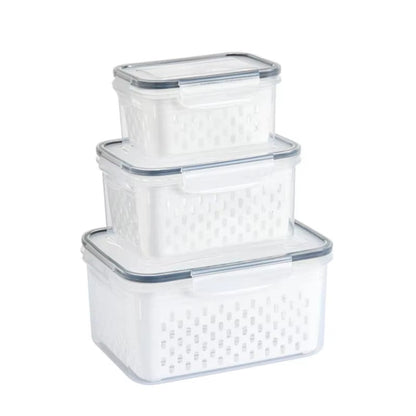 Sweedollar 3-Pack Fridge Storage Containers – Keep Your Produce Crisp, Clean, and Organized