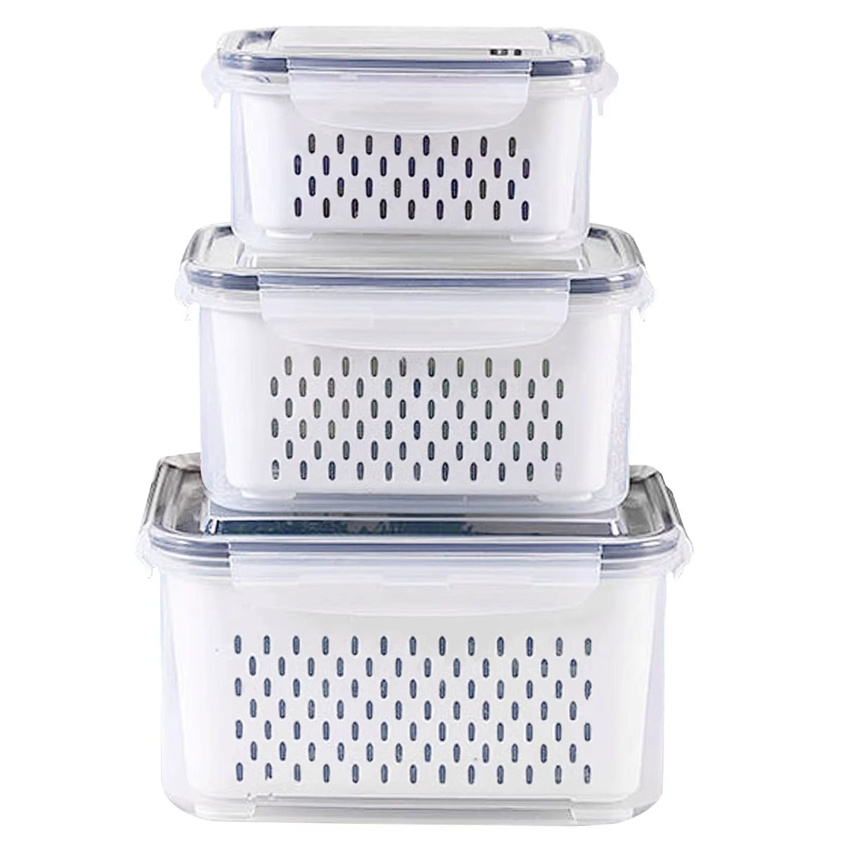 Sweedollar 3-Pack Fridge Storage Containers – Keep Your Produce Crisp, Clean, and Organized
