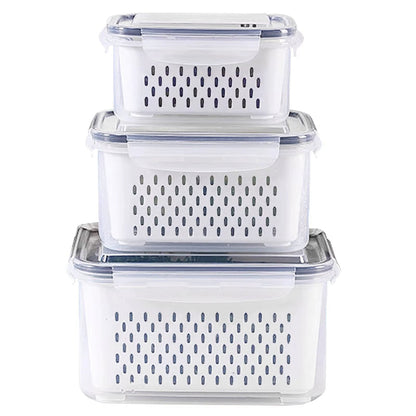 Sweedollar 3-Pack Fridge Storage Containers – Keep Your Produce Crisp, Clean, and Organized