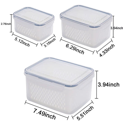 Sweedollar 3-Pack Fridge Storage Containers – Keep Your Produce Crisp, Clean, and Organized