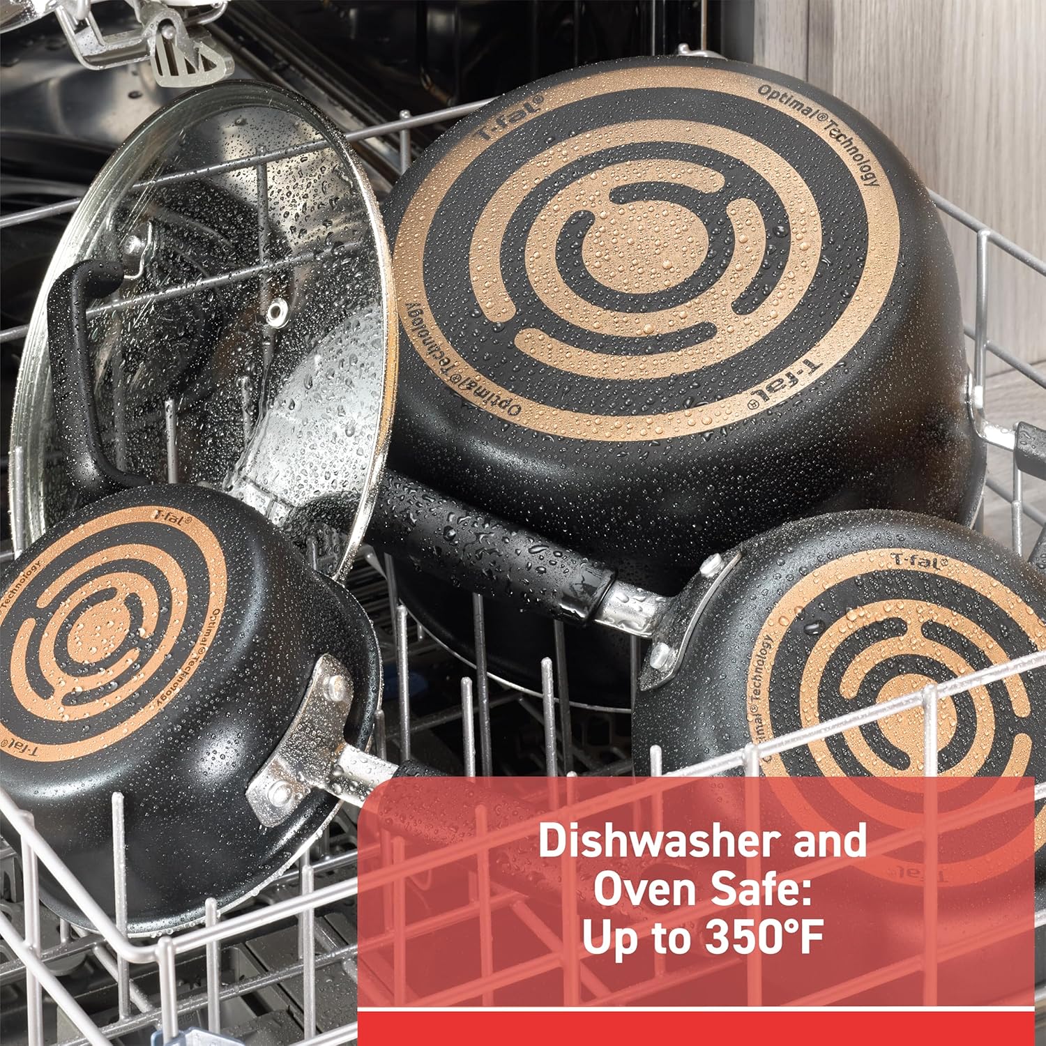 Signature Nonstick Cookware Set 12 Piece, Oven Broiler Safe 350F, Pots and Pans, Kitchen Cooking Set W/Fry Pans, Saucepans, Saute Pan, Dutch Oven, Griddle, Kitchen, Home, Dishwasher Safe, Black