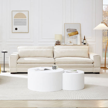 Medieval Sofa Sofa Modern Fabric Sofa for Living Room, Bedroom, Apartment, Home Office Beige