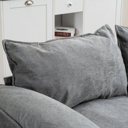 Convertible Combination Sofa Sofa Ushaped Sofa with Footstools with Storage Gray Sofa for Living Room, Living Room Bedroom Office Small Space 2 Seater Combination Sofa