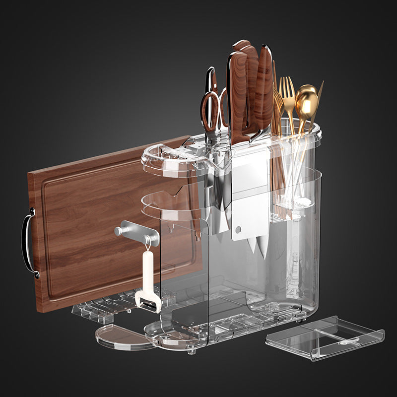 Sweedollar Multi-Function Kitchen Storage Rack – Knife Holder, Dish Organizer & More